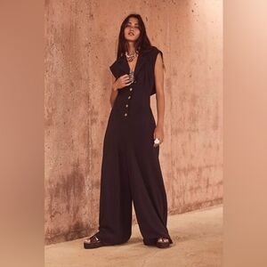 Free People Shasta One Piece Romper Wide-Leg